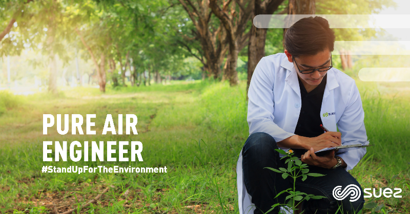 suez's tweet photo. 👨‍🔬Working at SUEZ is more than a job. 

It means protecting &amp; restoring essential resources #water, #soil and #air. It also means inventing the business of the future, adding dynamism to your career &amp; pursuing your professional and personal development #StandUpForTheEnvironment