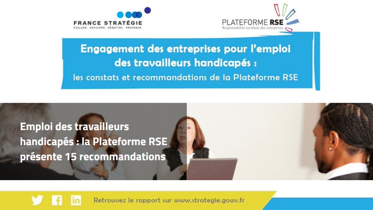 C_Battesti's tweet image. 💡@pole_emploi dans le #Var: Contre un chômage ➕élevé chez les travailleurs handicapés, #PlateformeRSE de @Strategie_Gouv identifie de bonnes pratiques pour favoriser leur accès à la formation, mieux les accueillir &amp;amp; valoriser les entreprises handi-accueillantes.
