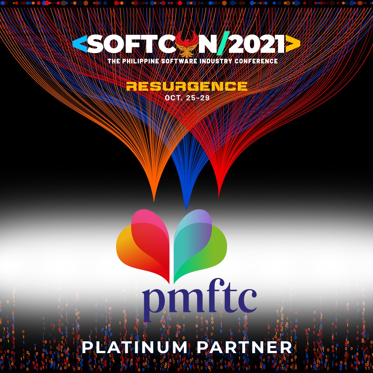 SOFTCONPH's tweet image. #PMFTC is back as Platinum Sponsor of #SOFTCON 2021! Visit their virtual booth on October 25-29 and learn from international speakers and technical experts. Buy your tickets now: softcon.ph