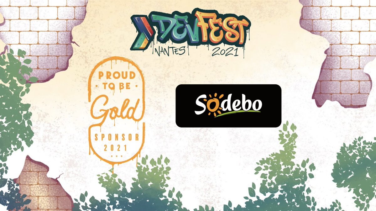 devfestnantes's tweet photo. Pour la première fois, @sodebo est sponsors du DevFest Nantes ! Merci à eux pour leur confiance et bienvenue dans l'aventure #DevFest 🎨
#theartofcode https://t.co/DQRMrIeBsu
