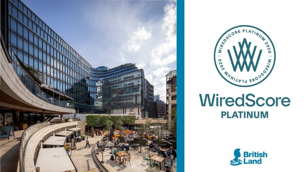 BritishLandPLC's tweet photo. Not only is #100LPS our first #NetZero building, it also won the City of London 'Building of the Year' award. Now 100 Liverpool Street has achieved a @WiredScore Platinum rating, certifying its best-in-class digital connectivity #ConnectivityMatters #CommitAndCollaborate https://t.co/NY6Ub4UOAT