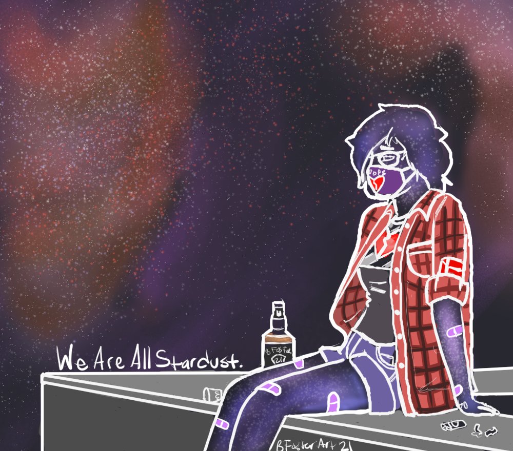 BonnieFosterAr1's tweet photo. #digitalart #commissionsopen #MentalHealthAwareness 

Part of an old set, for I have become stardust. We are all startdust https://t.co/OC0OTLPAg5