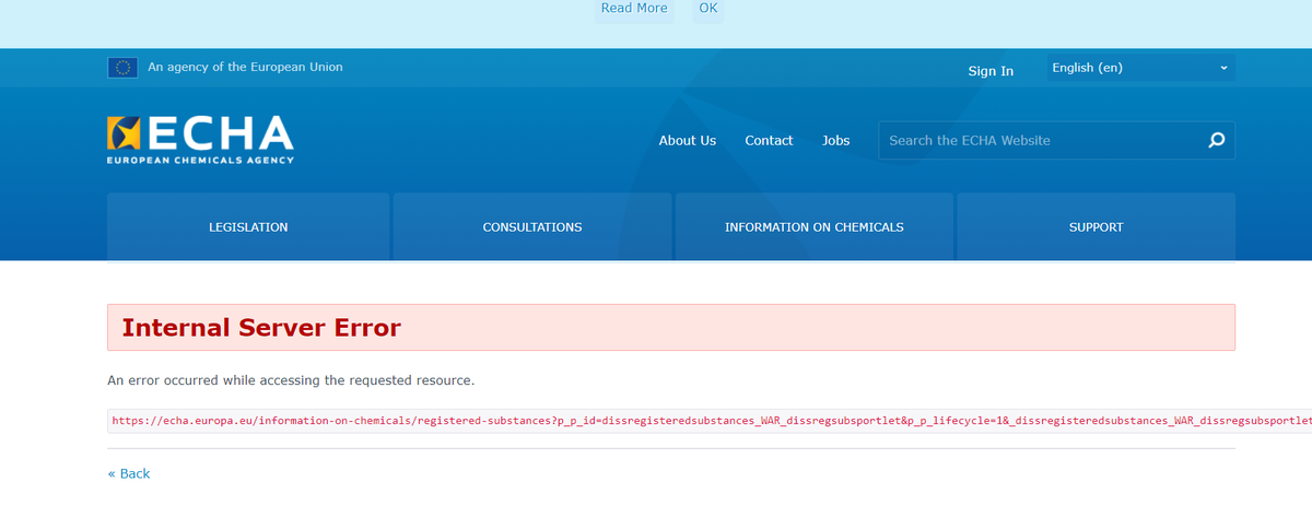 LaurLaurDrake's tweet photo. @EU_ECHA We have been experiencing this issue with ECHA since 11/09 can you please provide an indication to when this issue will be resolved? https://t.co/8Eet799WyW