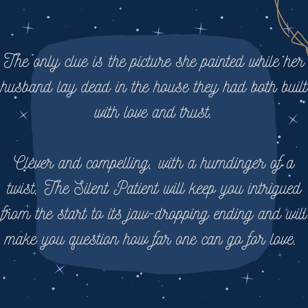 mantavya_nmims's tweet photo. Here's our book review of @AlexMichaelides's The Silent Patient. https://t.co/RROaUFAfvY