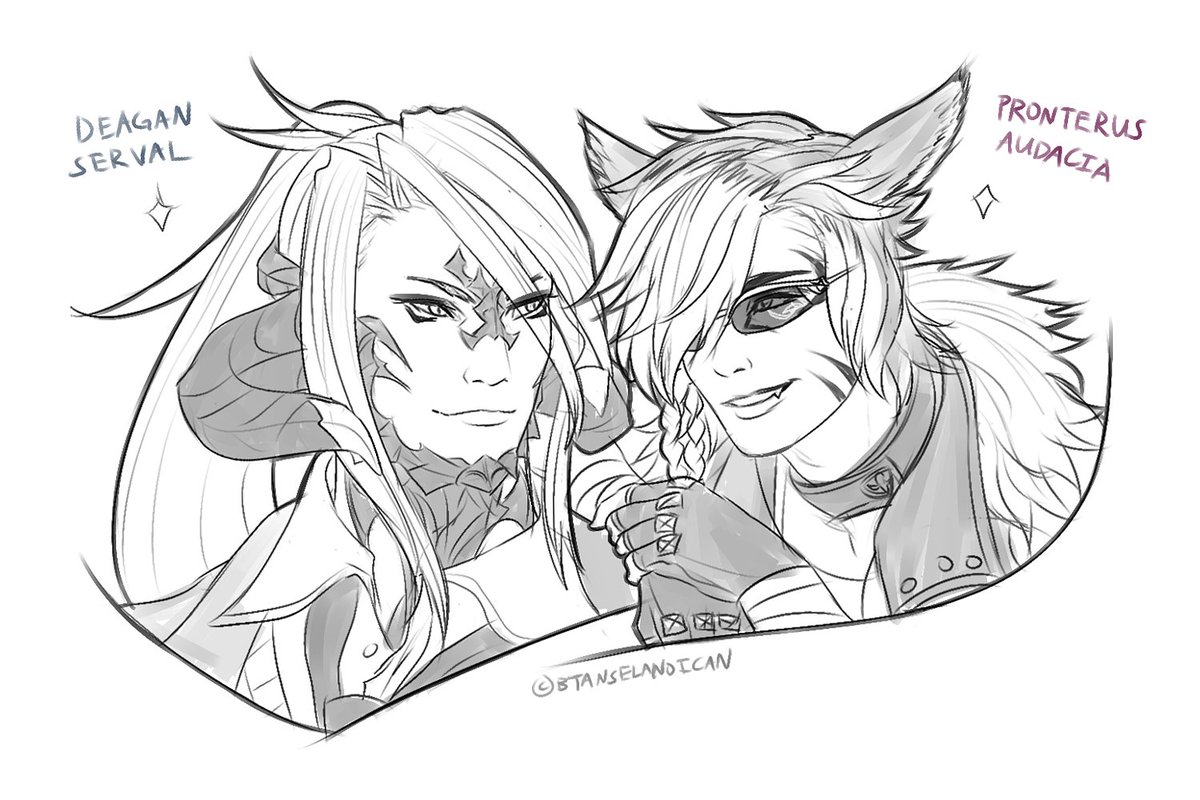 There were so many WoLs i wanna draw at #HaremArtParty yesterday but i decided to doodle my dearest duo friends from Tonberry✨@phrontomiqo 

#FFXIV #FFXIVART 