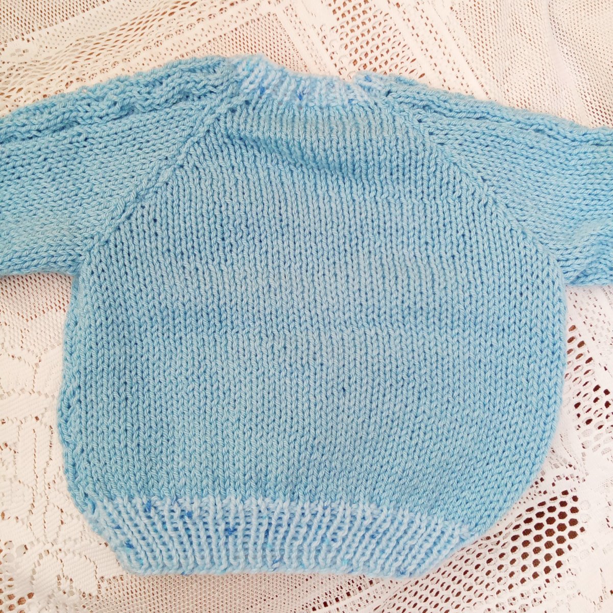 Can be made for you by Creations for Tiny Tots on Folksy Child's Chunky V Neck Jumper with A Cabled Front & Sleeves. £17.50 + P&P for 18' chest size.  folksy.com/items/7817655-… #newonfolksy #folksy365  #creationsfortinytots #chunkyjumper #cabledjumper #childsjumper #childsgift