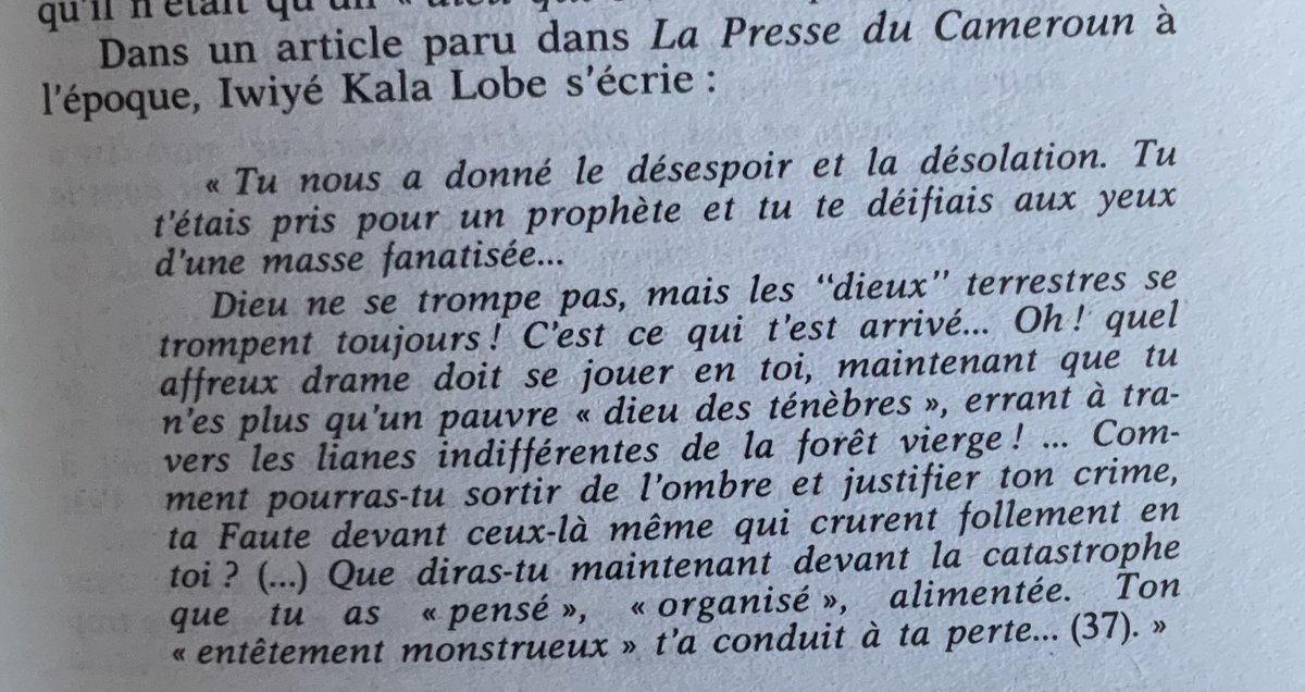 Chaque fois qu’un Africain s’émancipe de la haine de soi et élargit nos horizons, il y a toujours un autre pour le calomnier et le “tuer” socialement. Voici ce qu’écrivait le journaliste Iwiyé Kala Lobe au sujet de Ruben Um Nyobe 6mois avant l’exécution de ce dernier. Affligeant.