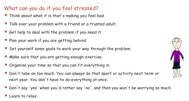 What can you do if you feel stressed?