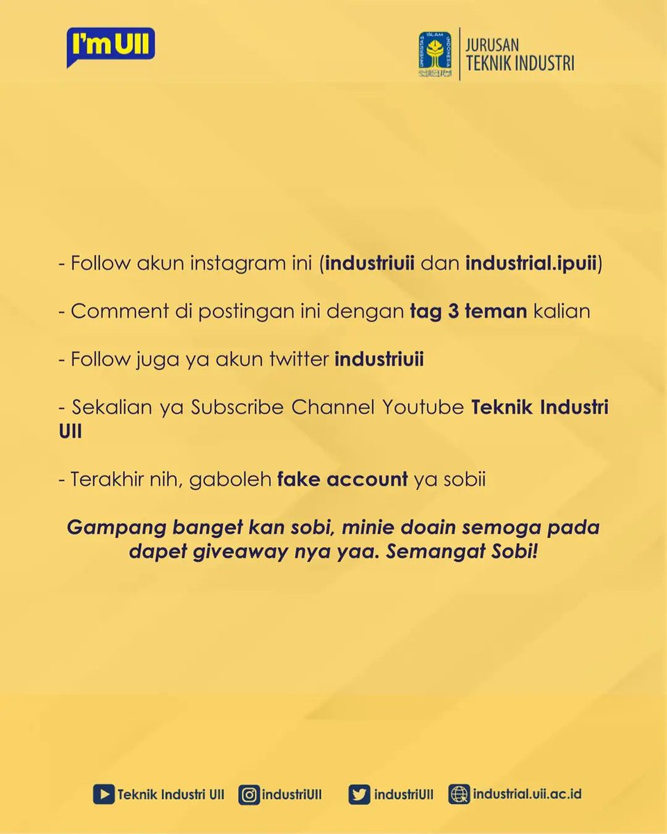 Program Studi Teknik Industri tweet media