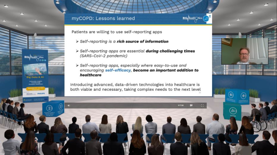 The #COPD/#Asthma pilot uses clinical data with publicly available environmental data to predict which COPD/Asthma patients might be at greater risk. 

📸 Dr. Brian Pickering, <a href="/IT_Innov/">IT Innovation Centre</a>

#BigMedilyticsfinalevent #H2020