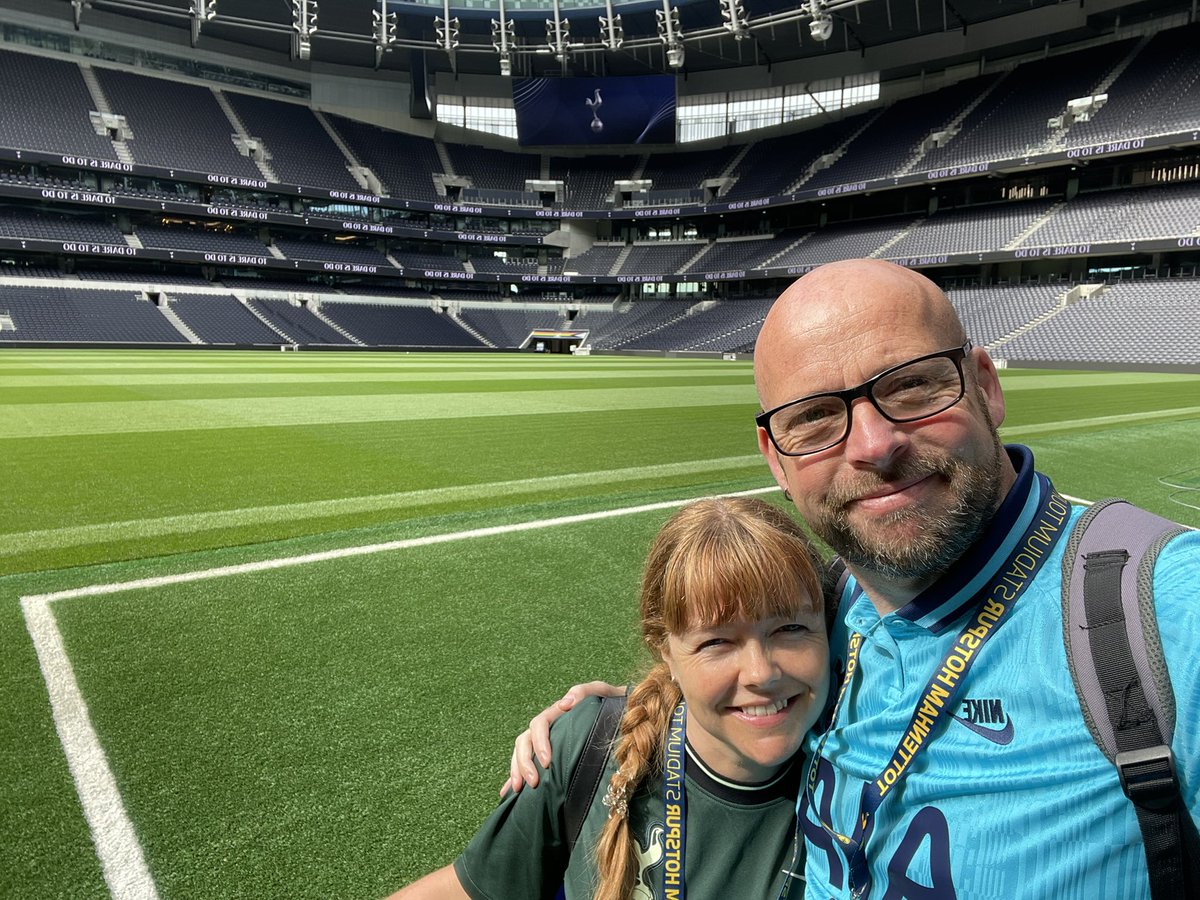 Gotham68's tweet photo. #tottenhamexperience #coys fantastic end to our trip, stadium tour with the legend that is #garymabbutt made @SpursLass71 day https://t.co/13L5tpX3jM