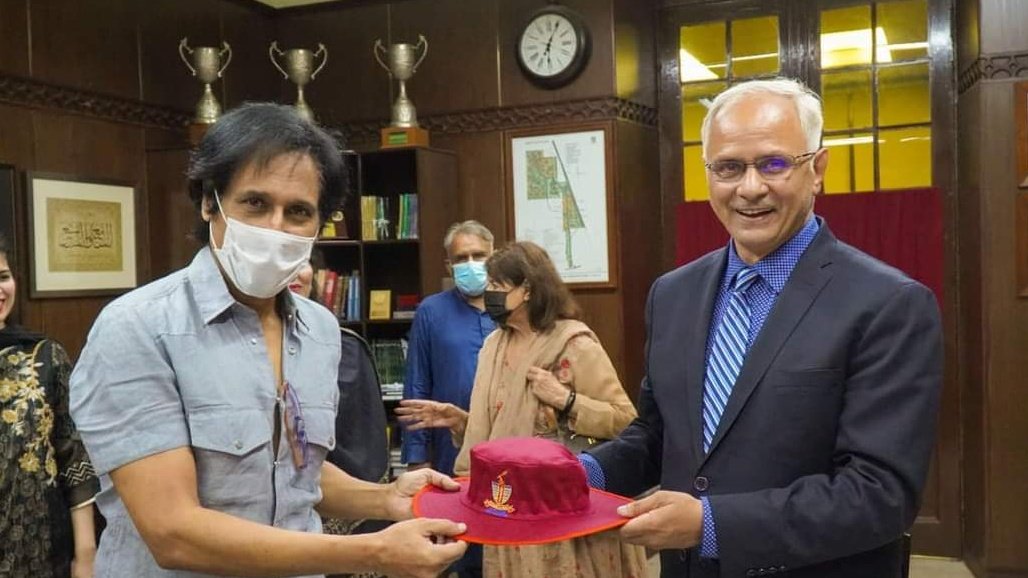 Many congratulations to our alumnus <a href="/iramizraja/">Ramiz Raja</a> on his election as 36th Chairman of <a href="/TheRealPCB/">Pakistan Cricket</a>. 
Vice-Chancellor Prof. <a href="/zaidia/">Prof Dr Asghar Zaidi</a> hosted Mr. Ramiz Raja <a href="/gcuniversitylhr/">GC University Lahore</a> last week, gifted GCU’s floppy hat &amp; wished him success in his endeavours for promotion of cricket in Pakistan.