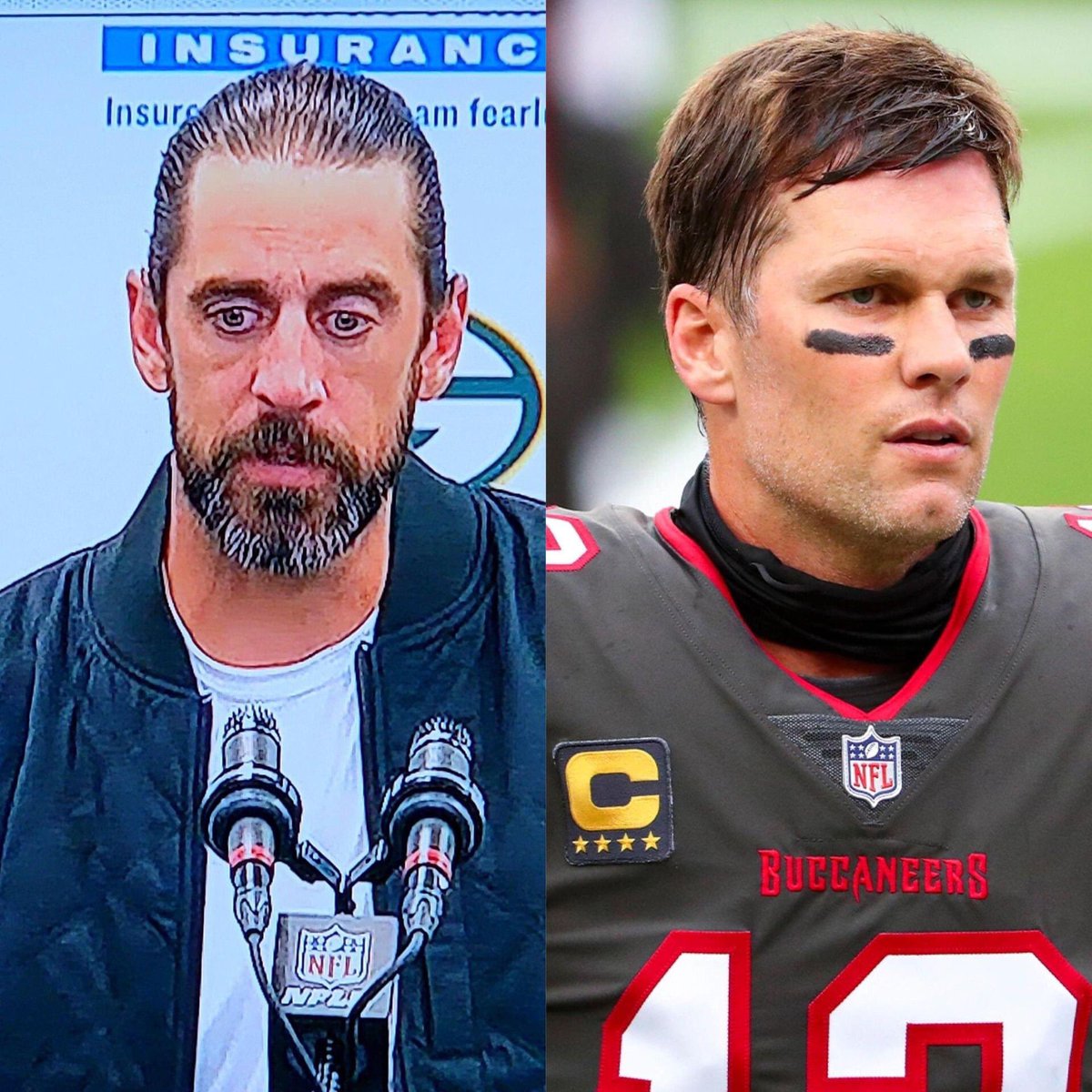 TotalProSports's tweet image. FUN FACT OF THE DAY: Tom Brady is 7 years older than Rodgers…