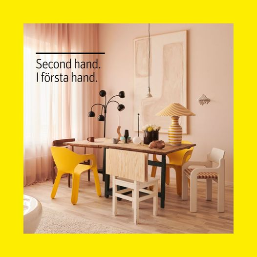 Hepp! Vårt jobb ”Second hand i första hand” för <a href="/riksbyggen/">Riksbyggen</a> är nominerat till Svenska Designpriset. Om du också gillar design &amp; second hand, gör så här:
👉 Gå in på designpriset.se/rostning
👉 Skrolla ned till näst sista rubben ”Monter och event”
👉 Rösta!