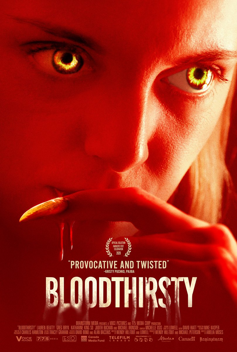witch_natural's tweet photo. Both 2021 #horror/#thriller #movies made by #writer and #director #AmeliaMoses 🎞️
#bleedwithme a #vampiremovie
#Bloodthirsty a #Werewolf movie
Both very slow movies. Not a really bad thing. Both movies were okay imo, I liked the #Werewolfmovie more. https://t.co/qBFN5EM9An