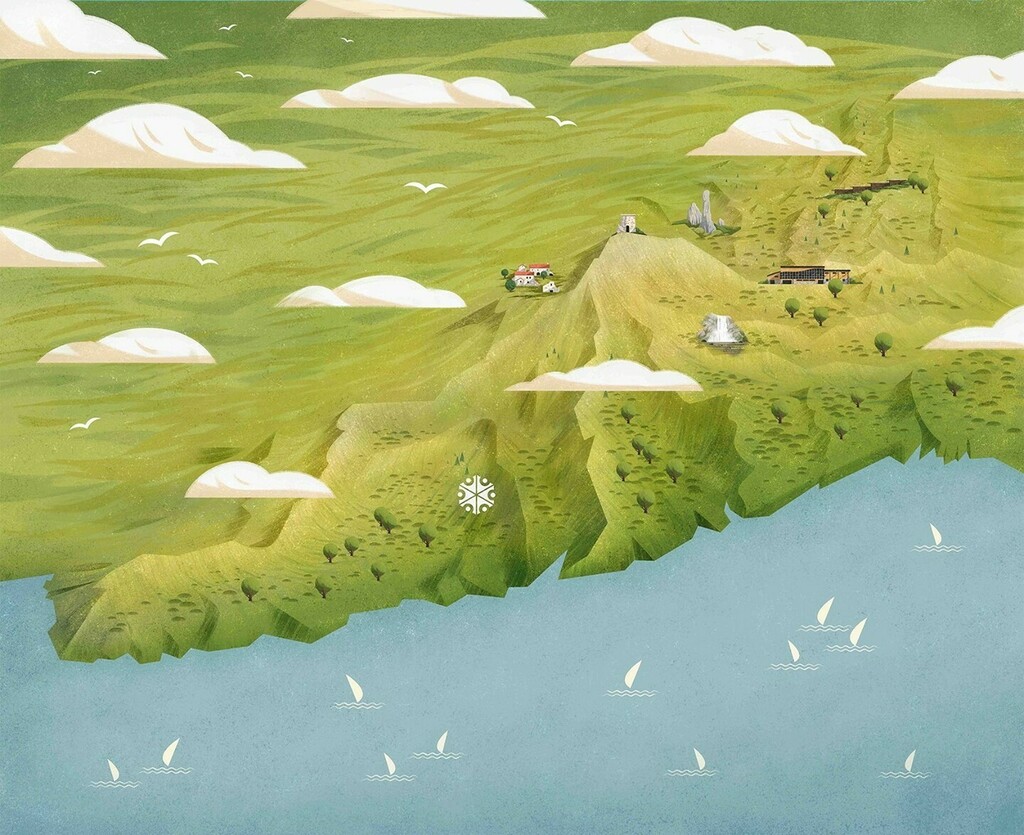 This aerial view of Učka mountain is also done for Visitor center Poklon. Commissioned by <a href="/muze/">MUAAZ</a>.muses and art directed by @sesnicturkovic⁣
 ⁣
#uckavisitorcenter #ucka #illustration #istra #croatia #illustratedmap #istria #nonfictionillustration #brig… instagr.am/p/CTw5m5NMrEa/