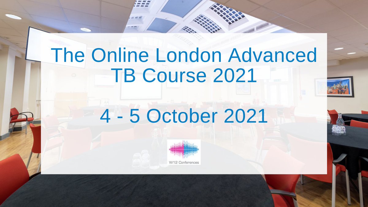 There's still time to register for the Online London Advanced TB Course. The event will update participants on the clinical management of tuberculosis cases, evaluate new diagnostic/molecular techniques available and more.

Register to attend here: bit.ly/37qEXjb