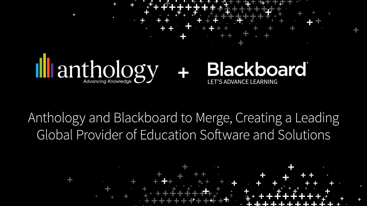 Announcement: Anthology and Blackboard to Merge, Creating a Leading Global Provider of Education Software and Solutions buff.ly/2Xbecxq