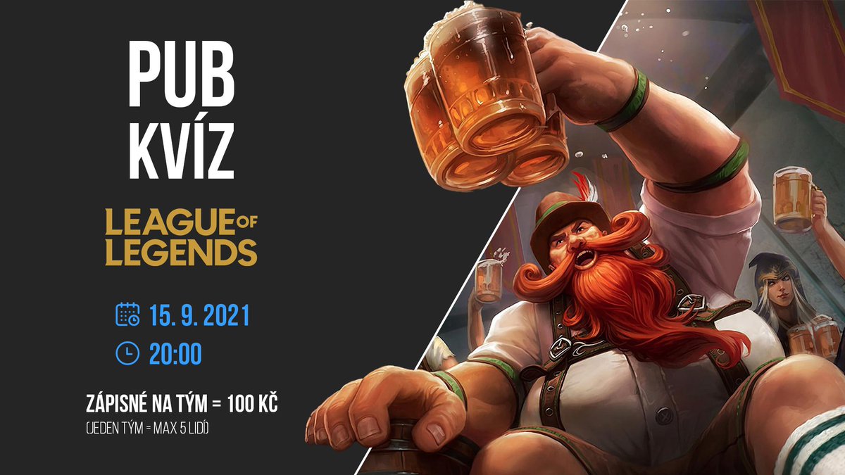 Už tuto středu od 20:00 vypukne první kvíz s League of Legends tématikou. 😍Připravili jsme si na vás 21 otázek. Tématicky zabrouzdáme do vše koutů League of Legends, takže buďte připraveni. 😎

Více info najdete v článku: ogcenter.cz/aktuality/1-og…