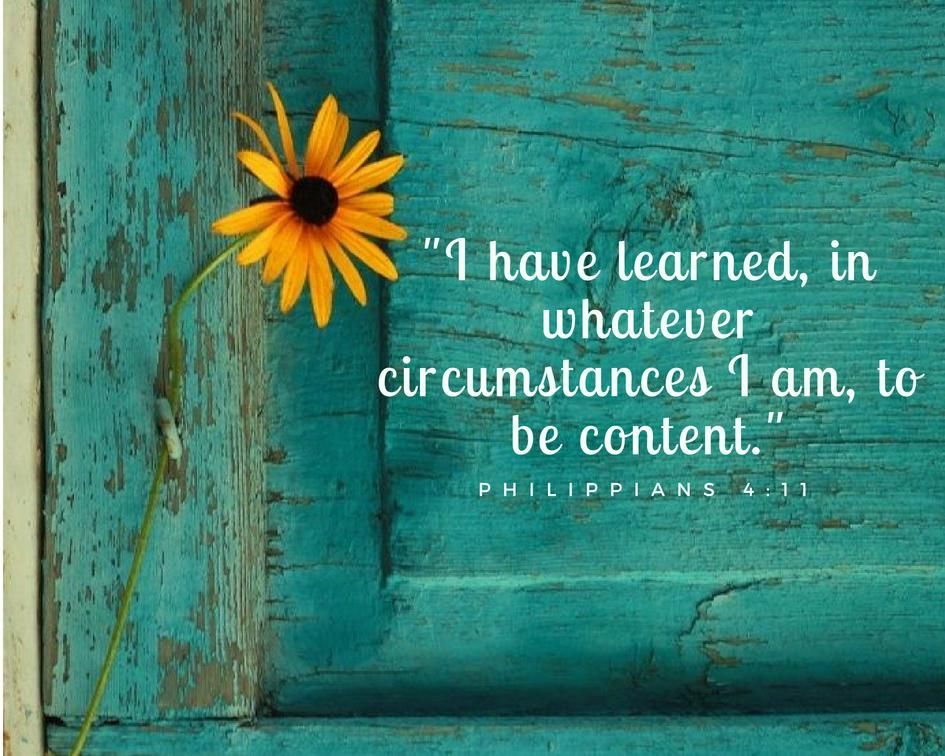 Everything won't always be the way you want it to be, but in Christ Jesus, you can be content...#Bible #Word #MondayMotivation