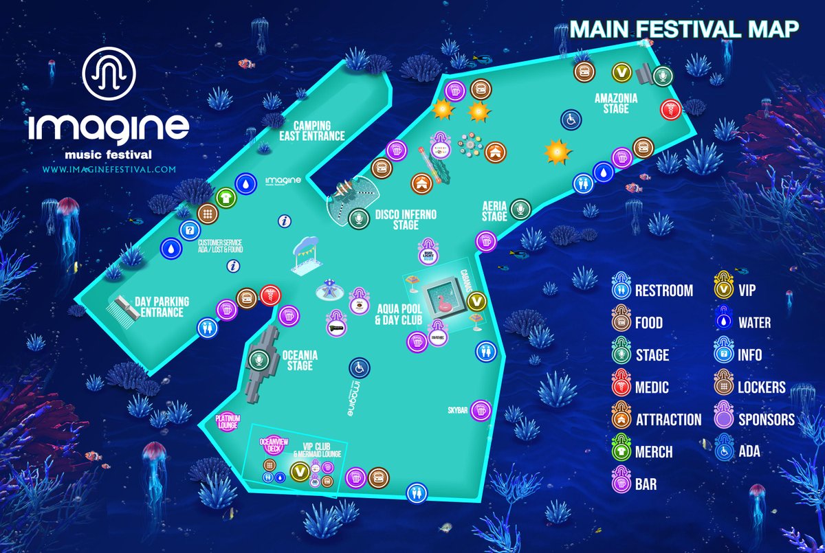 2023 Imagine Music Festival map