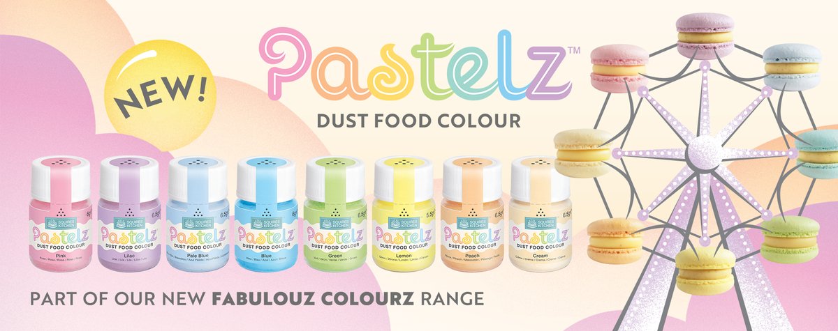 NEW PRODUCT ALERT ♥ Pastelz Dust Food Colours!
They are the perfect accompaniment to the newly launches Pastelz Paste Food Colours
 
#skpastelz #squireskitchenproducts