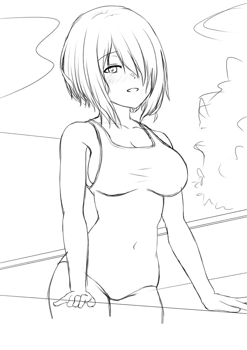 うちの子スク水ラフ 