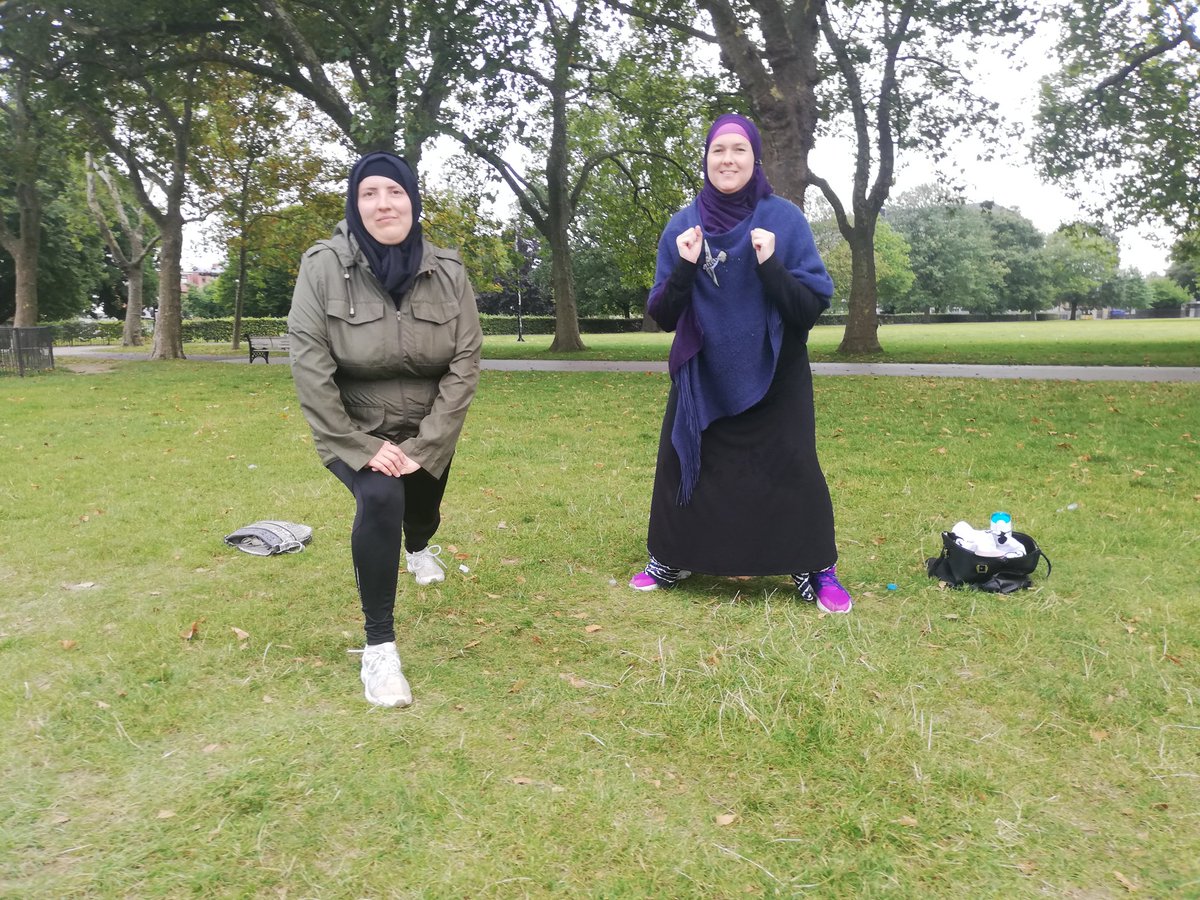 Great start to the week with Back to Exercise session in Central Park this morning, big well done ladies 👏🏽👏🏽 <a href="/OurParksUK/">Our Parks</a> <a href="/NewhamLondon/">Newham London 💙</a>