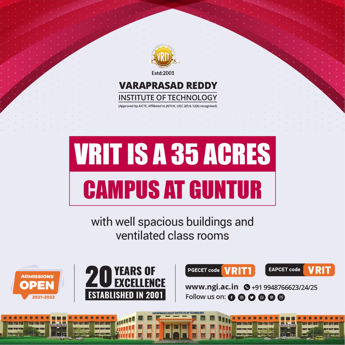 vritcollege's tweet photo. Study in Beautiful and spacious campus  
Visit Us 👉🏻https://t.co/jeQYfFpUWD  
Contact us @9948766623/24/25
#engineeringlife #TopEngineeringCollege #BestEngineeringCollege #vrit_engineering_college #ManagementAdmissions #technology #mastersdegree #sattenapalli #staysafe https://t.co/BnJvTeeMRC