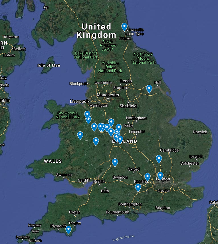 EPCCCONSULTING's tweet photo. Some of the places we have been working since this year, from Newcastle upon Tyne to Plymouth. We've worked remotely but we've also been racking up the miles visiting our clients throughout the #UK  
#construction #consultants #residential #commercial https://t.co/JoKDILu4OA