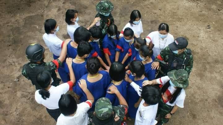 CandyCho22's tweet photo. Revolutionary Comrades from Jungle Youth (JYR) staged protest by wearing red armbands &amp; demanding for official recognition of @NUGMyanmar as our legitimate government &amp; UN Ambassador U Kyaw Moe Tun.
#KyawMoeTunRepresentsMyanmar
#UN_RecognizeNUG
#Sep13Coup
#WhatsHappeningInMyanmar https://t.co/WgtluLQFUM