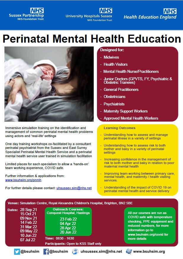 BSUH Simulation Service (@bsuhsim) on Twitter photo We have two places open up on our brilliant Peri-Natal Mental Health sim course on the 28 Sep. 1 x midwife and 1 x Heath Visitor spaces arr free. More details can be found at BSUHSim.org/pnmh including how to apply. <a href="/UHSussex/">University Hospitals Sussex</a> We have two places open up on our brilliant Peri-Natal Mental Health sim course on the 28 Sep. 1 x midwife and 1 x Heath Visitor spaces arr free. More details can be found at BSUHSim.org/pnmh including how to apply. <a href="/UHSussex/">University Hospitals Sussex</a>