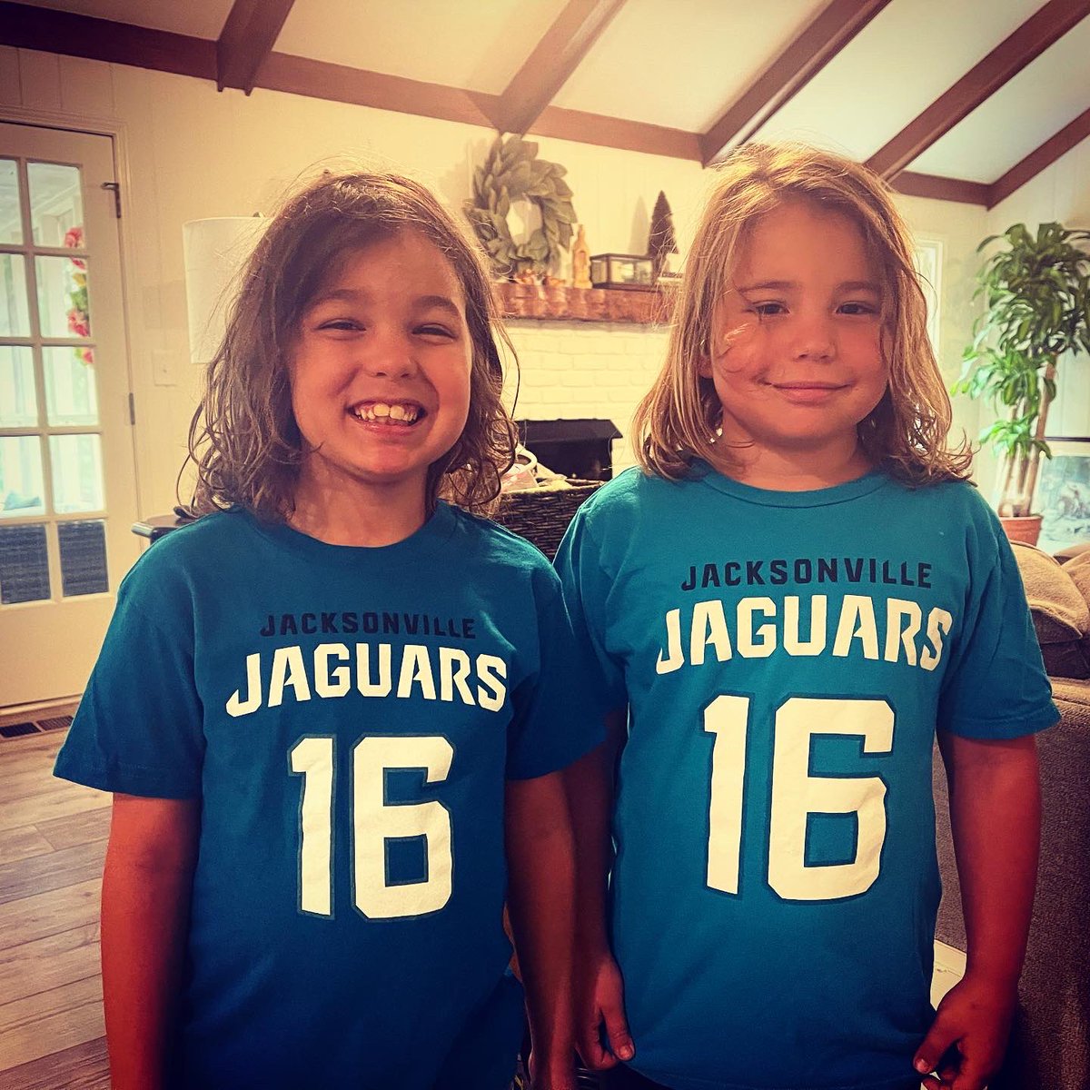 HeatherCandela's tweet photo. Cheering on our favorite NFL player in his official debut. #GoTrev #Canes  #JagFans @Trevorlawrencee https://t.co/5XyINuM6As