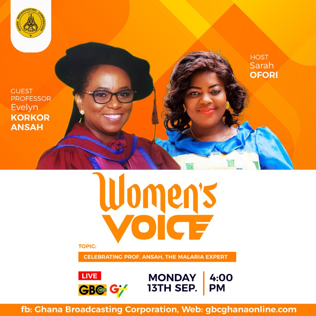 Tune in to GTV today @ 4pm and watch Prof. Evelyn Korkor Ansah (Director, Centre for Malaria Research, IHR-UHAS) as we celebrate her work in malaria research