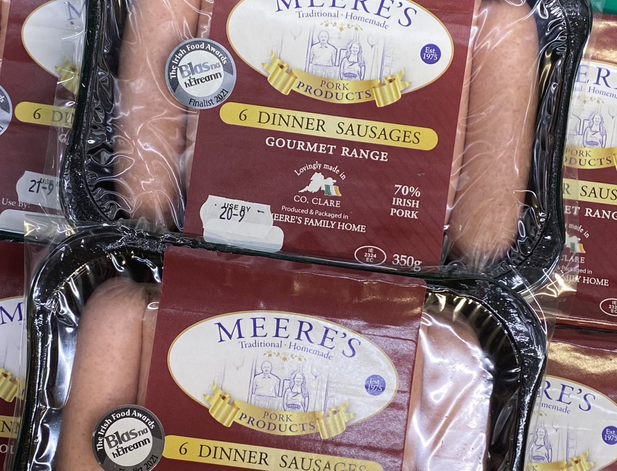 Meerespuddings's tweet photo. We are absolutely over the moon … for the first time and after some hard work ,our sausages have made it to the finals of @BlasNahEireann and that is a winner in our eyes , whatever happens in October 🕺 https://t.co/BFj9JZGEps