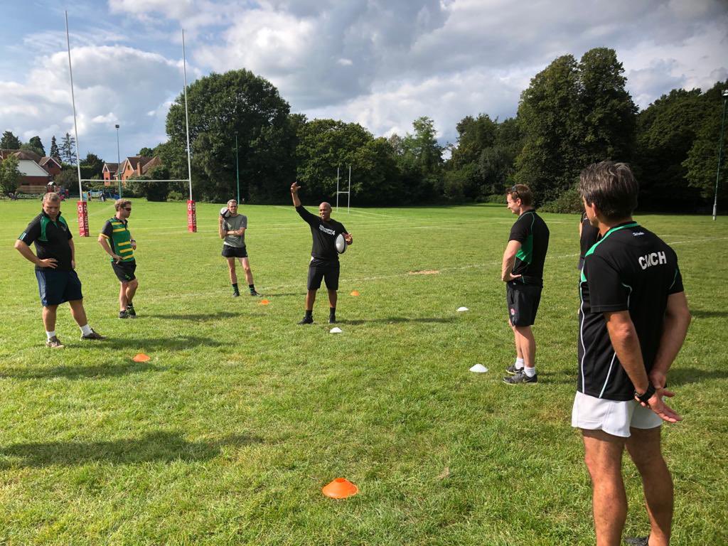 RugbyCreative's tweet photo. Enjoyed supporting and developing coaches from @elrfc_minis Effingham & Leatherhead Rugby Club yesterday. Exploring Practice and Game Design ideas that continuously develop skillful, adaptable and creative problem solvers. Coaching for the future! #coaching4potential https://t.co/KF3W8WWGoc