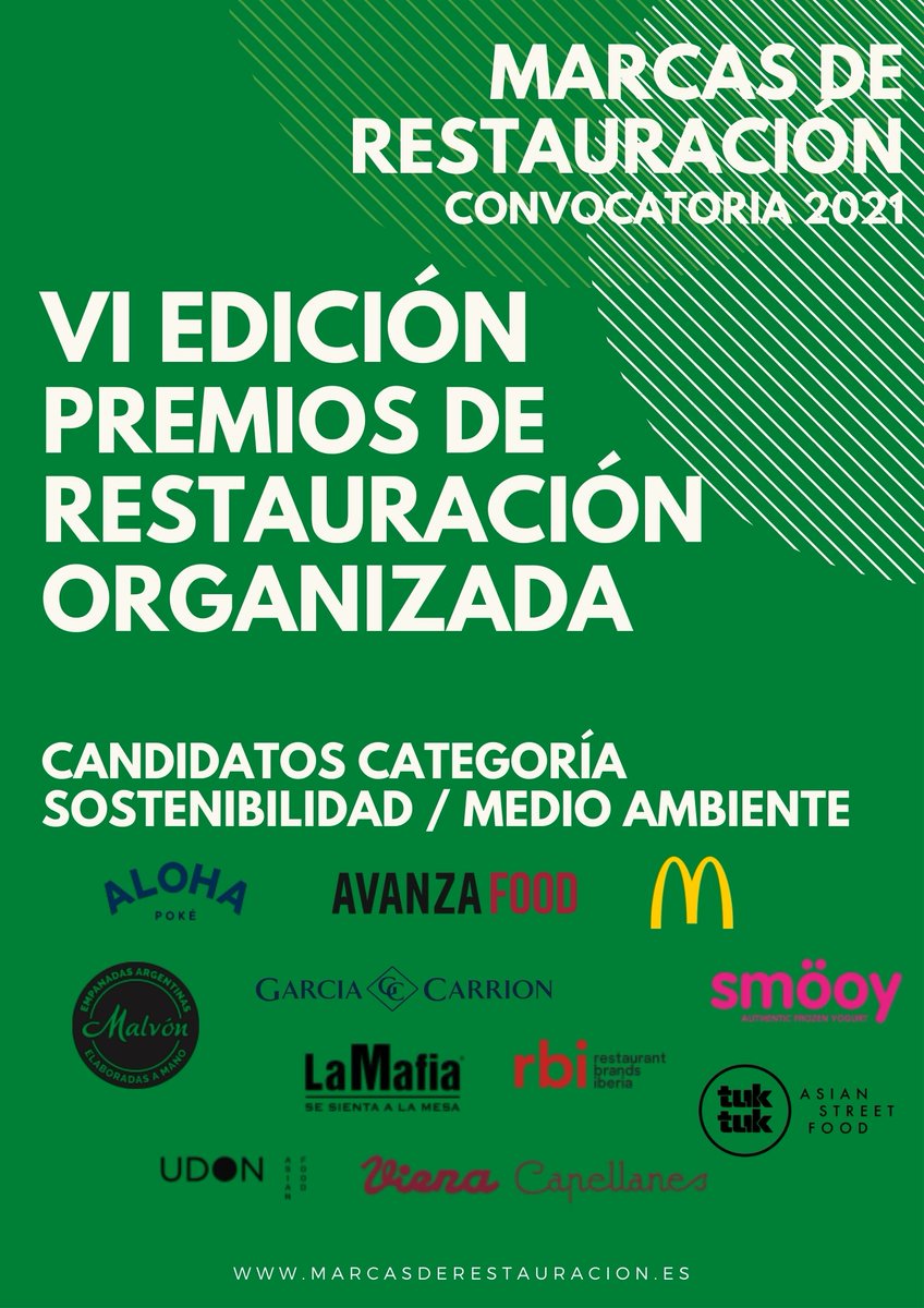 Se acercan los VI Premios de la Restauración Organizada ¿Quieres conocer los candidatos que optan al premio SOSTENIBILIDAD / MEDIO AMBIENTE? #VIPremiosMdR