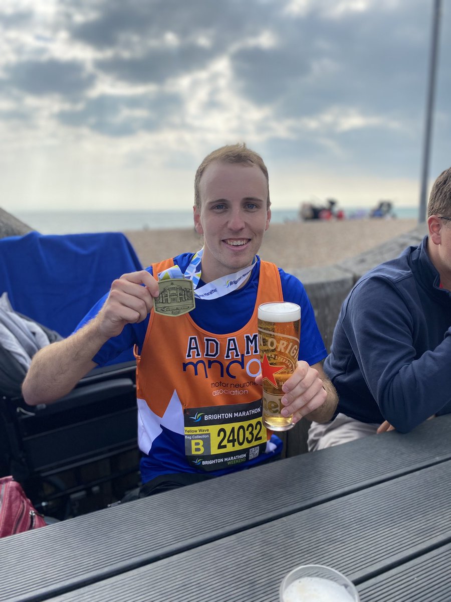 Very special day running the @BrightonMarathn yesterday in aid of @mndassoc! New PB time & over £4800 raised for the MNDA, what a day! #BrightonMarathon #BrightonMarathon2021 #BrightonHero