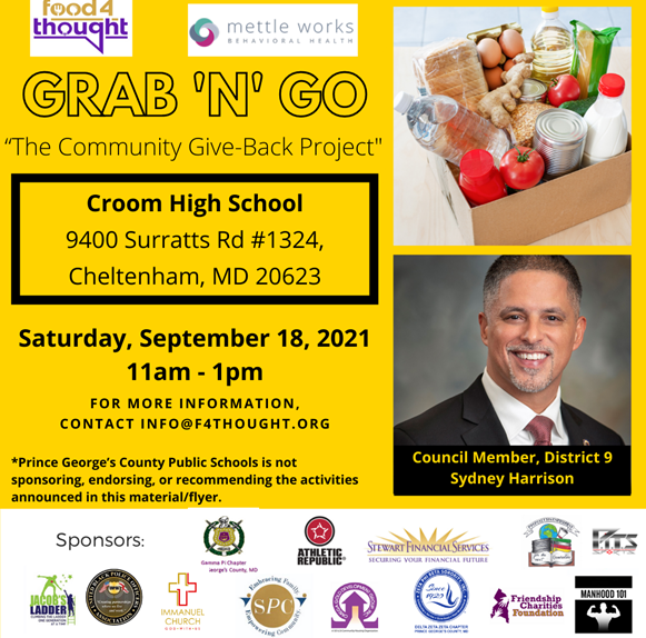 ZetasPGCounty's tweet photo. Grab & Go Mobile Food Pantry
Saturday, September 18, 2021
Croom High School
9400 Surrants Rd #1324
Cheltenham, MD 20623
11am - while supplies last
#F4Thought #Service #ZPhiB #ZetasPGCounty https://t.co/RlaRiHeVCy