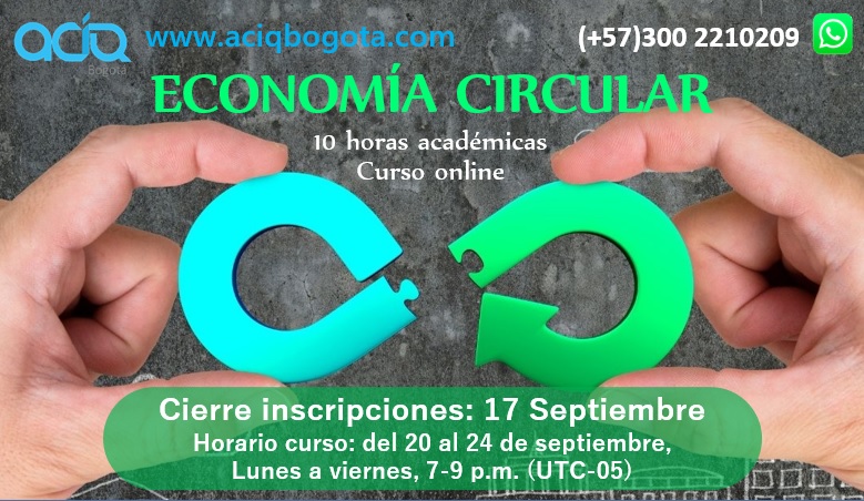 ACIQ_Bogota's tweet photo. ¡ÚLTIMA SEMANA! Aprende sobre la ECONOMÍA CIRCULAR y su relación con la Ingeniería Química. Inscripciones abiertas aquí:
https://t.co/nFFEYZYli7
Afíliate a la ACIQ Bogotá y lleva este curso gratis. Contáctanos: 3002210209 https://t.co/GfkqGCtl3X