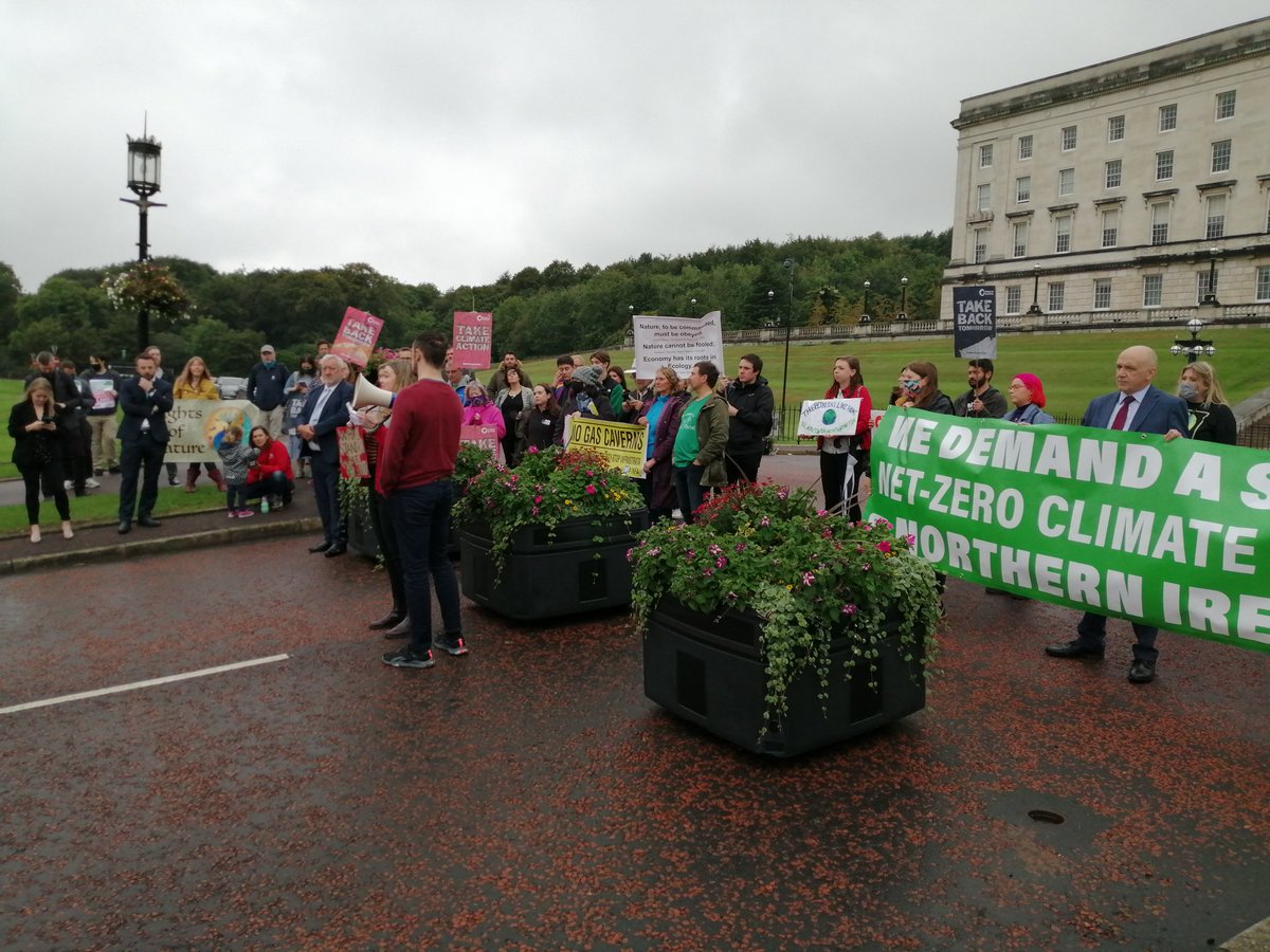 JamesAOrr's tweet photo. We are not asking for a law but DEMANDING the strongest possible climate act.
Outside stormont now #ClimateActNI #NetZeroNI
@foe_ni https://t.co/MTwGykLMHL