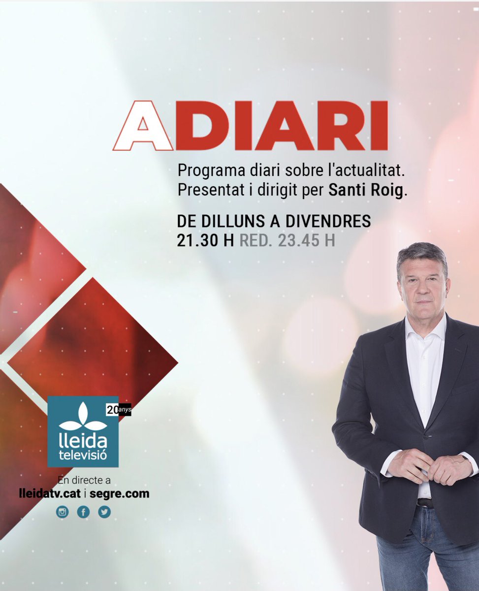 LleidaTV's tweet photo. 🔵 Dilluns, 13 de setembre, esports amb #ElMarcador i #TertuliaJove amb Carles Rusiñol, Ikram Bouche, Pol Baldomà i Joan Serrado https://t.co/5dLiPt2AVD