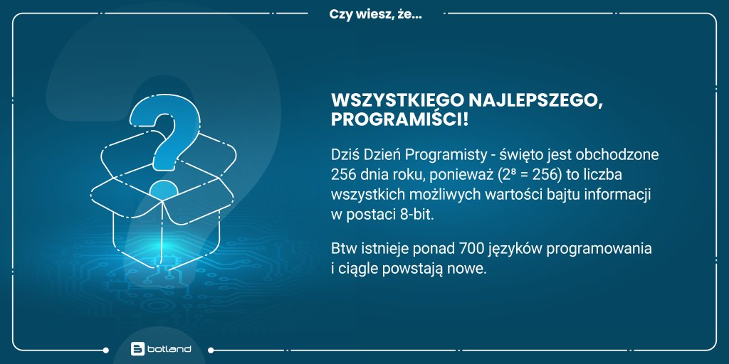 Botland_pl's tweet image. 🎂01010011 01110100 01101111 00100000 01101100 01100001 01110100 00100000 01100010 01100101 01111010 00100000 01110000 01101111 01110000 01110010 01100001 01110111 01100101 01101011 00100000 01101011 01101111 01100100 01110101 00100001 00100000!❤️
#dzienprogramisty #IT #happy