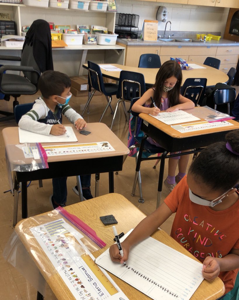 Working hard on our letters on the 5th day of school!  Happy Monday!