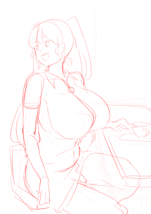 Just posted a scribble illust✨ 