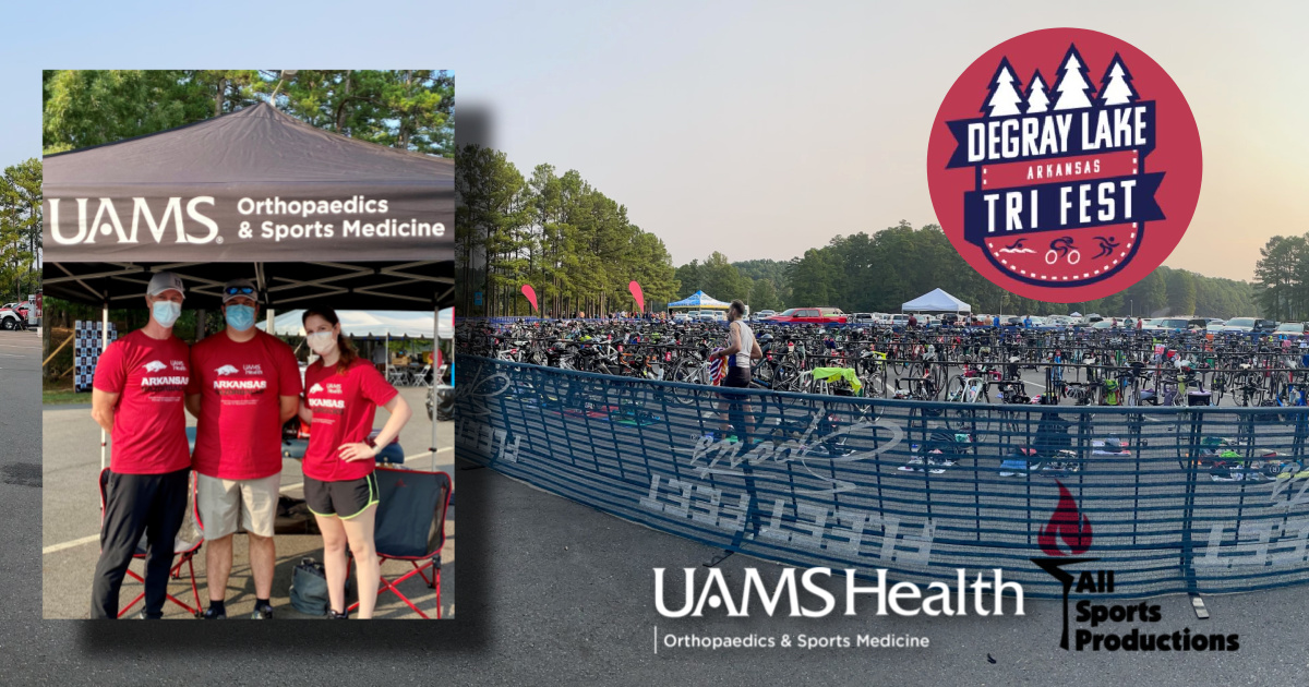 UAMSOrtho's tweet photo. Our team on hand yesterday for the 24th DeGray Lake Triathlon @allsportsprod event! https://t.co/W7EX7dQ22x