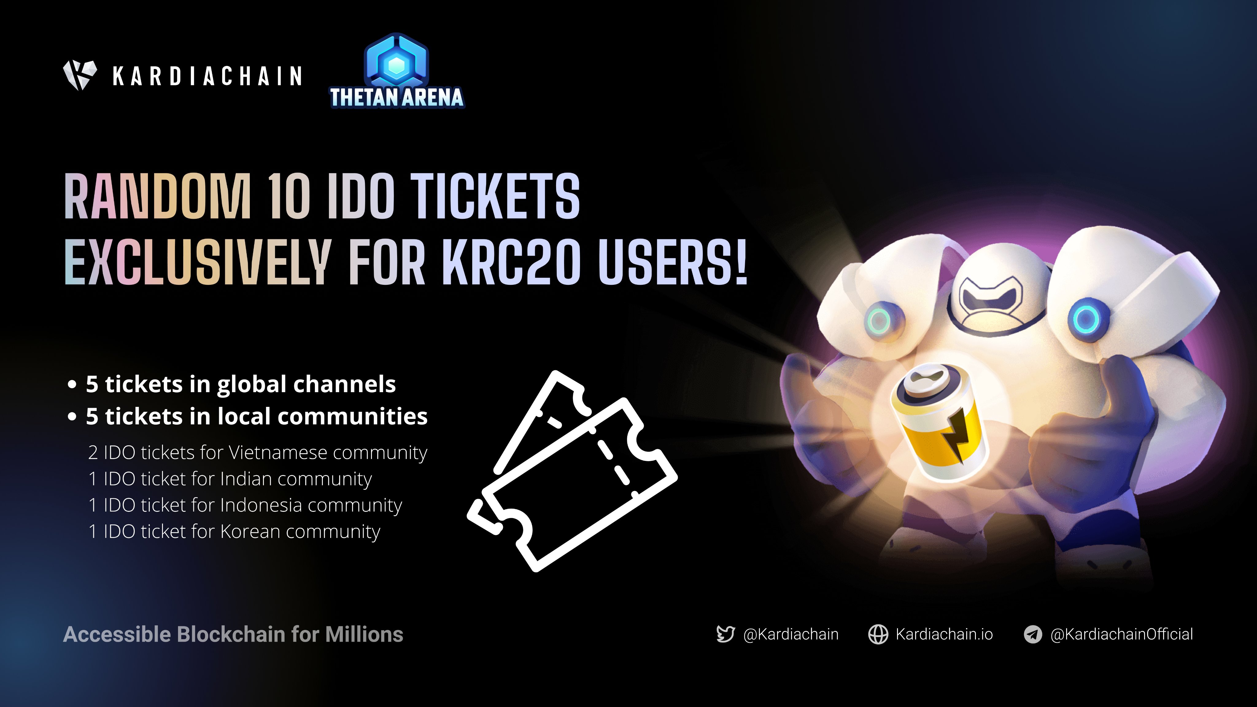 KardiaChain on "Following our momentum of Arena's #IDO hype, to celebrate our $KAI holders, we decided to host a minigame to up the pre-IDO time and treat our