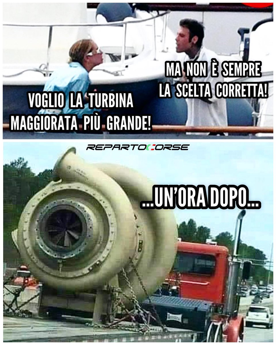 RepartoCorse's tweet photo. Com’è andata davvero la loro #lite! Povero Fede, c’aveva pure ragione! 😞
Special Parts for Special Cars! #repartocorse
👉 https://t.co/fJygCB3qti

#tuning #tuningmeme #turbo #garret #meme #ferragnez #fedez #chiaraferragni #elaborare https://t.co/ZdaexRCYiT