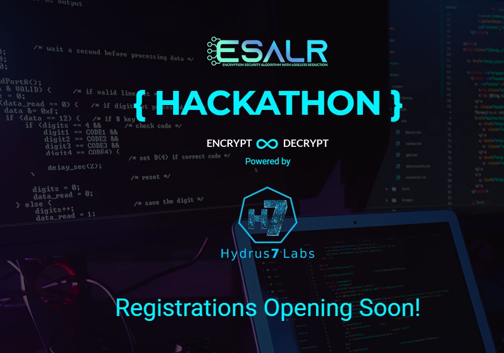 Hydrus7Labs's tweet image. In the advent of launching the first technology in the GNP segment for Hydrus7Labs, we are doing an amazing Hackathon on the theme of EncryptxDecrypt on Oct 14th, 2021.
Stay tuned for more details coming soon!
#hydrus7labs #hydrus7hack #hackathon #gnptechnology #ESALR