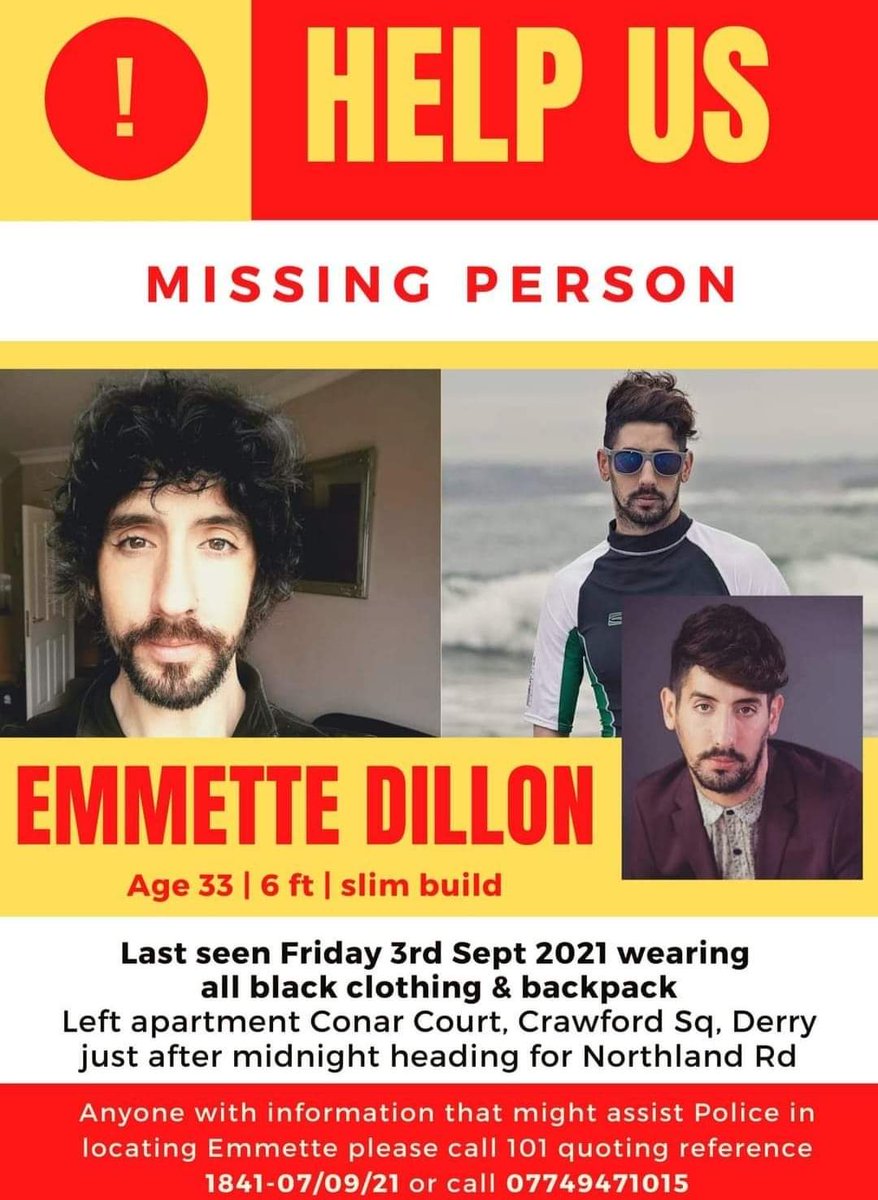 It’s been ten days since Emmet was last seen. Please keep an eye out or anyone with any information please call 101 quoting 1841-07/09/2021.